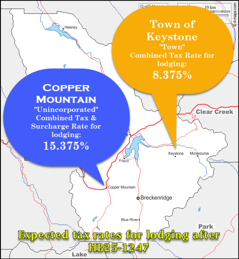 Members of the #coleg... after HB25-1247, "unincorporated" neighborhoods become COMPLETELY uncompetitive with nearby towns. Who will stay in Copper, when similar units are available in Keystone at almost half the tax rate? #copolitics #STRTruth <a href="/jaredpolis/">Jared Polis</a>