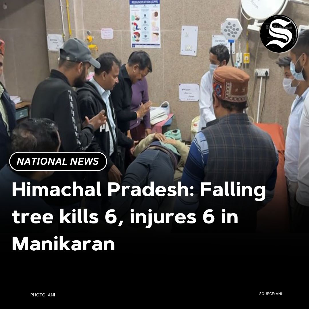 TheStatesmanLtd's tweet image. According to the Shimla Police, a #landslide incident occurred on Sunday in #Manikaran when a massive tree, along with soil and debris from a nearby hill, fell on the road in front of the Manikaran Gurdwara, resulting in six deaths and multiple injuries. The incident also caused