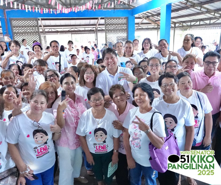 kikopangilinan's tweet photo. Dios mabalos kay former Vice President at susunod na Naga City Mayor Leni Robredo at sa Lakas ng Kababaihan ng Barangay Balatas sa mainit na pagtanggap sa culminating activity para sa National Women's Month! Mabalos din kina Cong. Gabby Bordado ng 3rd District ng Camarines Sur at Cong. Arnie Fuentebella ng 4th District, at sa buong An Bagong Team Naga.

Bilang principal author ng 105-Day Expanded Maternity Leave Law, isinulong natin ang mas mahabang pahinga at pag-aalaga para sa mga ina at kanilang mga sanggol. Pero hindi dito nagtatapos ang ating pagkilos—dapat tiyakin natin ang mas abot-kayang pagkain, mas maraming oportunidad, at libreng almusal mula preschool hanggang Grade 12 sa pampublikong paaralan. Para sa bawat nanay na nagtataguyod ng pamilya, kailangang may sapat na suporta upang masigurong mas maliwanag ang kinabukasan ng kanilang mga anak.

#TapatAtTotoo
#KikoSaSenado2025
#51PangilinanKiko