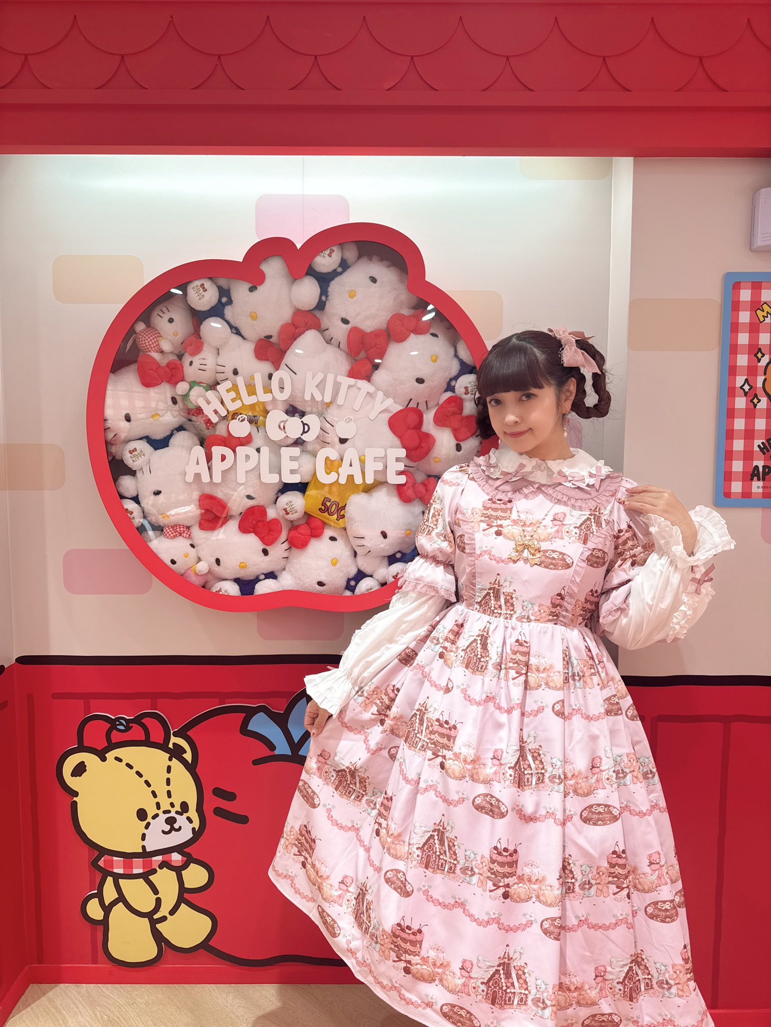 ♡alcali　misako aoki　ワンピース　ネコ＆いちご柄　青木美沙子 青木美沙子💕Aoki Misako on X: 