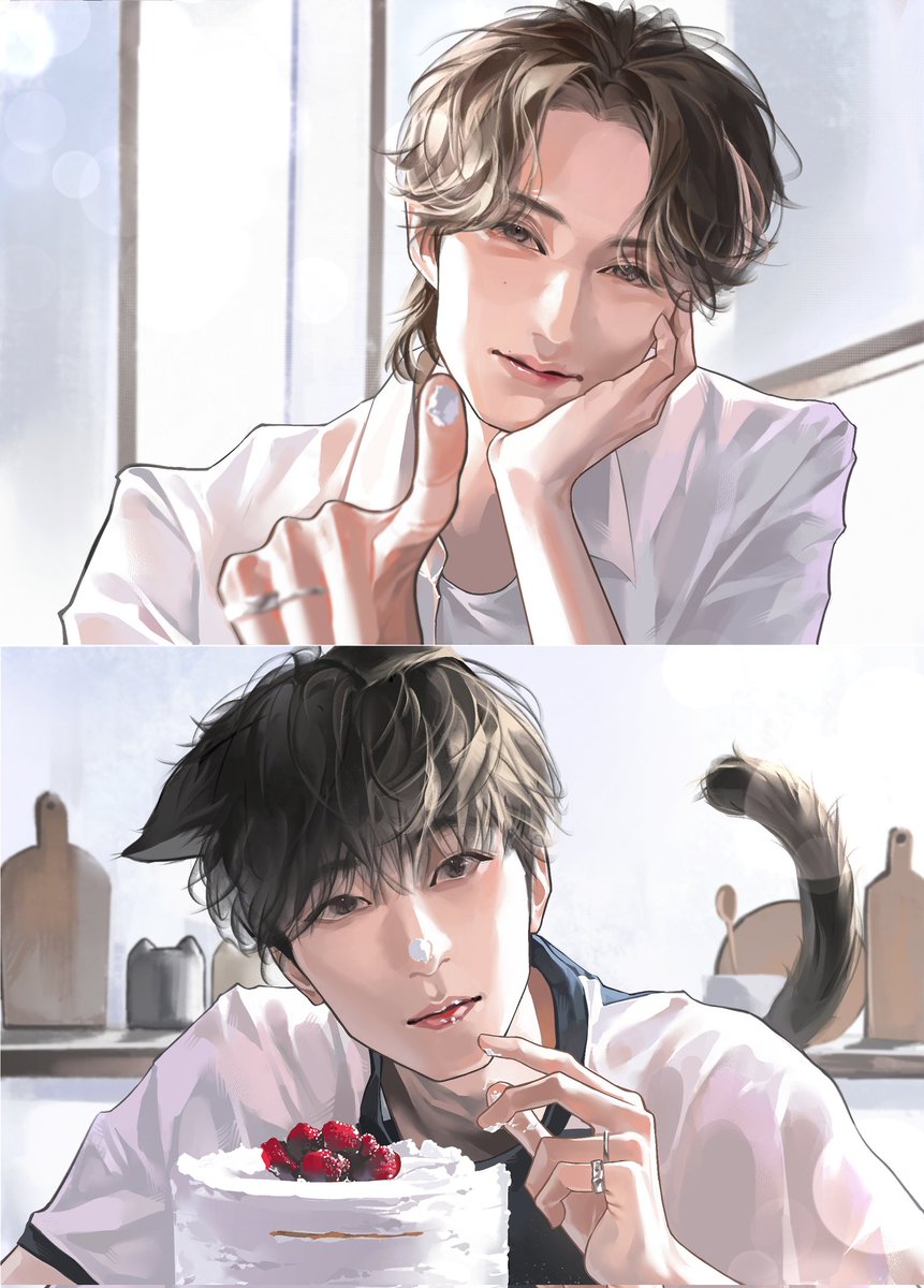WonMoon526's tweet image. 有只小猫偷吃被抓包了
#佑灰 #wonhui