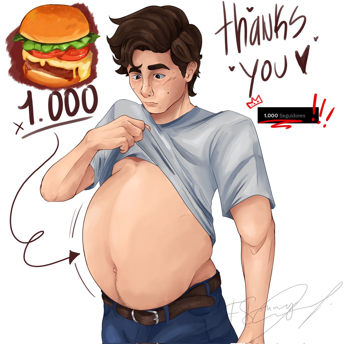 Rs0nnyFhat's tweet photo. HI GUYS I'm here to tell you that we finally have 1000 FOLLOWERS!!💕
It's my first time having a social network with a thousand followers. I really appreciate the support and with this text I present my first oc, His name is Dennis, in the future you will see much more of him 💕 https://t.co/M9fsBTOqW1