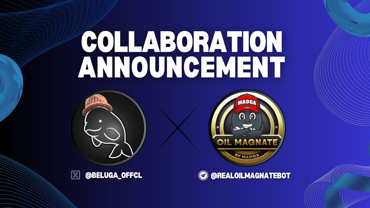BELUGA x OIL MAGNATE 

The whales are striking black gold with  t.me/RealOilMagnate…

Complete tasks, drill for rewards, and stack up $BELUGA like a true whale. 

#collab #partnerships #tasks #earn #community #NewWeek #whales #stackup #ton #blockchain #crypto #bot #claim