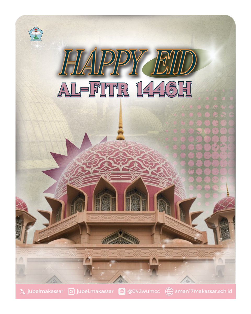 𝐈𝐝𝐮𝐥 𝐅𝐢𝐭𝐫𝐢 𝟏𝟒𝟒𝟔 𝐇💫
–––
Taqabbalallahu minna wa minkum minal wa ja’alanallah minal aidin wal faizin.
–––
Mohon maaf lahir dan batin, semoga Idul Fitri ini membawa kebahagiaan dan kedamaian bagi seluruh umat muslim. Happy Eid Al-Fitr✨