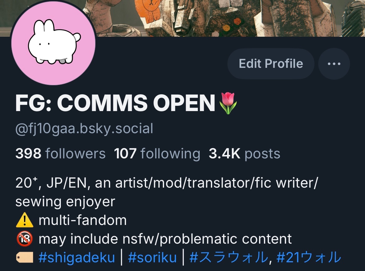fj10gaa's tweet image. 📍note:
- I moved to Bluesky.
- ウォ)レ受WEBオンリーについてはBluesky(@ bwalterwebonly.bsky.social)をご参照ください。
アナウンスはこちらに流れますが、通知は常時確認しておりません。お問い合わせは、ブルスカかブルスカに記載されたマシュマロでお願いします🙇