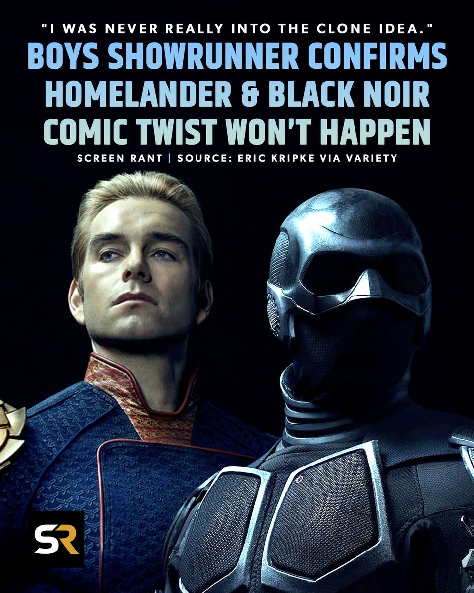 "No [we won't], and I don’t mind saying it. In the comics he’s a clone of #Homelander... I’m sure fans are mad I’m not going that way, but that felt not as satisfying to me... I’m going to sound silly — but cloning feels too magical for the show." 📺 bit.ly/3XAtNDV