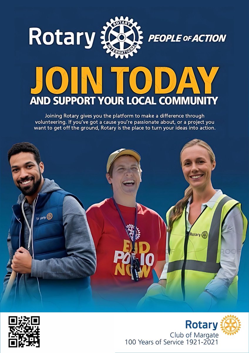 The Rotary Club of Margate is always looking for new members to join its Club. #rotaryclub #RotaryInternational