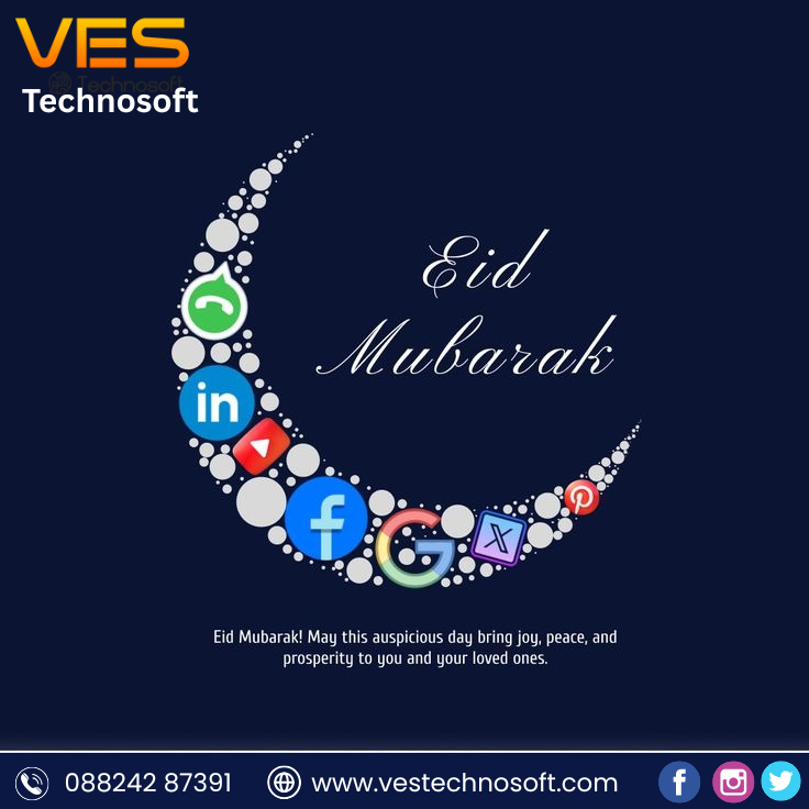 VES_Technosoft's tweet image. 🌙✨ Eid Mubarak from VES Technosoft! ✨🌙
May this auspicious day bring joy, peace, and prosperity to you and your loved ones. Stay connected, stay blessed! #EidMubarak #VESTechnosoft