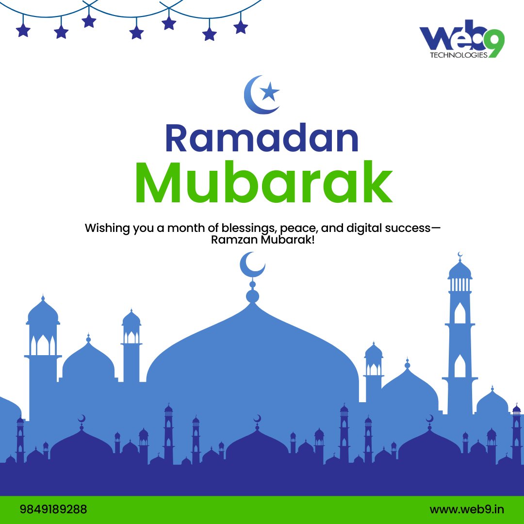 web9tech's tweet image. 🌙 Ramzan Mubarak from Web9 Technologies! 🌙

May this holy month bring you peace, prosperity, and digital success! Just like a well-crafted website, may your life be filled with light, clarity, and endless growth. 

Wishing you and your loved ones a blessed and joyful Ramzan!