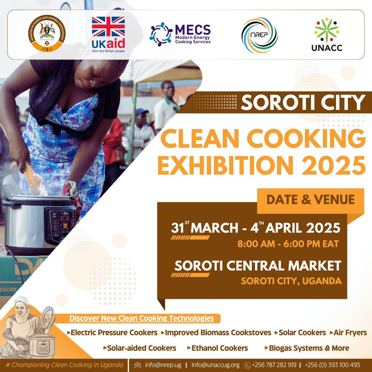 KizzaMariah's tweet image. I will be heading to #Soroticity with @NREP_Uganda &amp;amp; @unacc4 , with support from @MEMD_Uganda, @UKMECS &amp;amp; @UKaid for the #Behavioural #Change #Communication on #eCooking #Exhibition 2025, at #SorotiCentralMarket💡 in #Soroti, from 31st March to 4th April.