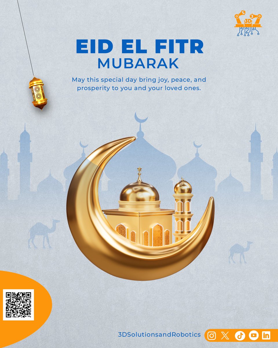 3D_roboticsLab's tweet photo. Wishing you and your loved ones a joyous and blessed Eid! ✨ May this day bring peace, happiness, and prosperity to your heart and home. Eid Mubarak! 🌙🕌
#EidMubarak #robotic 🚀💫 https://t.co/2OkkUQc9il