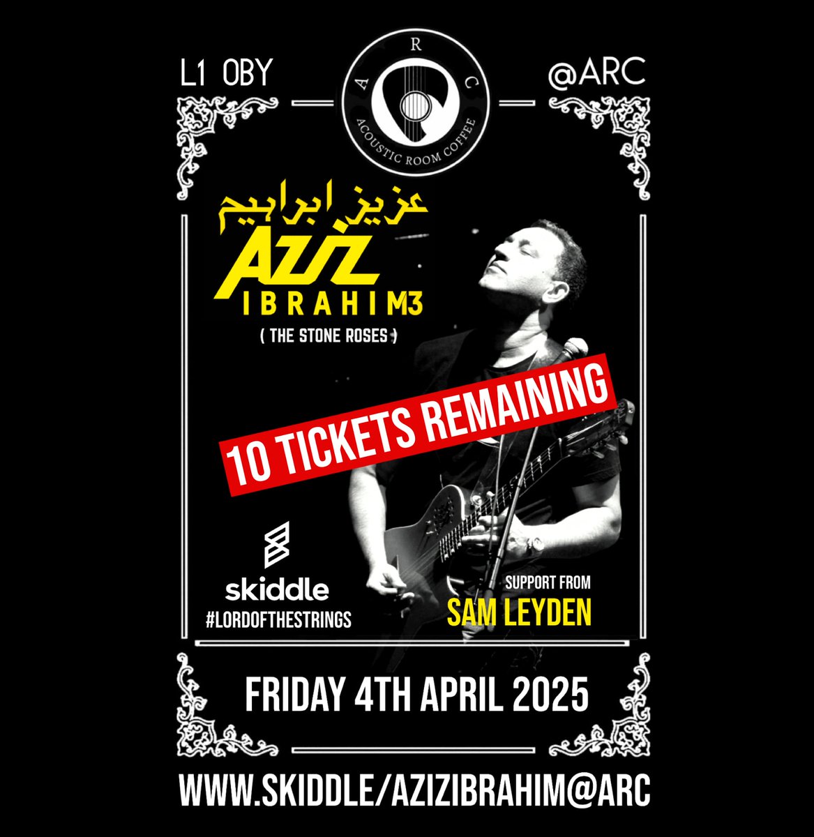 A.R.C @ Camp&Furnace Liverpool (@a_r_c_liverpool) on Twitter photo #ARCLiverpool
ONLY 10 TICKETS LEFT
FOR <a href="/azizibrahim56/">Aziz Ibrahim</a>
This Friday 4th April 2025
Plus Support
#SamLeyden
skiddle.com/whats-on/Liverā¦
ARCliverpool
67 Greenland Street
#Liverpool #ARCLiverpool
ONLY 10 TICKETS LEFT
FOR <a href="/azizibrahim56/">Aziz Ibrahim</a>
This Friday 4th April 2025
Plus Support
#SamLeyden
skiddle.com/whats-on/Liverā¦
ARCliverpool
67 Greenland Street
#Liverpool