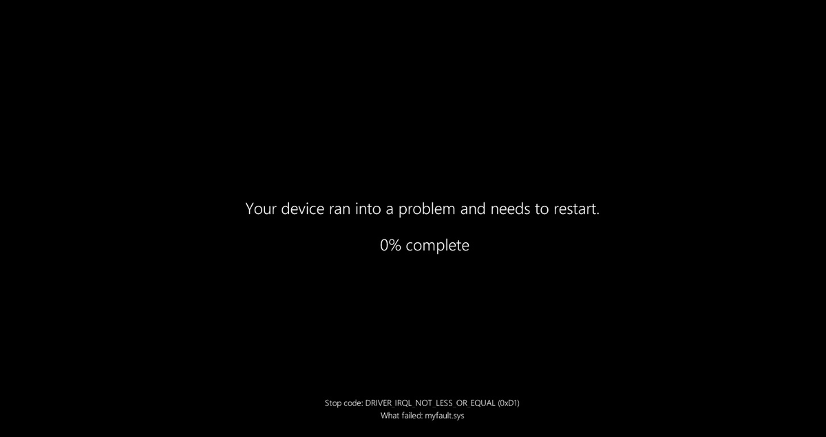 WindowsLatest's tweet photo. This is the new BSOD "Black Screen of Death", which replaces the Blue Screen of Death in Windows 11. https://t.co/ZGwpRQpgBW