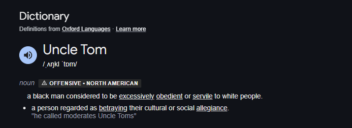 jiminyycrickets's tweet photo. for anyone curious @ytunderground23 called Hekate an "uncle tom" and here is what that means for the people that didn't know (i had to look it up cus British): https://t.co/omIBqAmb51