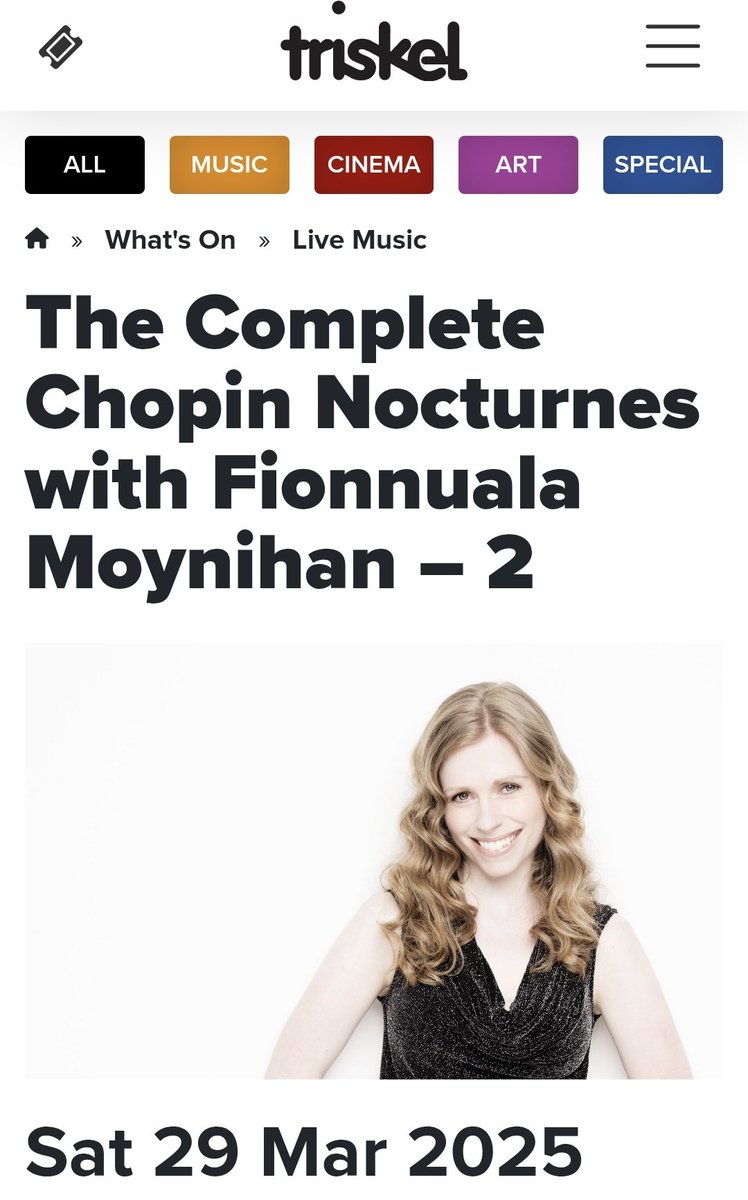 Dr. Fionnuala Moynihan (@finnmoynihan) on Twitter photo Thanks to everyone who made this Chopin journey so wonderful❤️ A packed house again <a href="/TriskelCork/">Triskel Arts Centre</a> for the 2nd night of Chopins Nocturnes. Loved every moment ❤️🎵 <a href="/artscouncil_ie/">The Arts Council / An Chomhairle Ealaíon</a> <a href="/journalofmusic/">The Journal of Music</a> <a href="/elmarie96/">Elmarie Mawe 🎙</a> <a href="/whatsoncork/">Cork Information</a> <a href="/LyricLorcan/">Lorcan Murray</a> Thanks to everyone who made this Chopin journey so wonderful❤️ A packed house again <a href="/TriskelCork/">Triskel Arts Centre</a> for the 2nd night of Chopins Nocturnes. Loved every moment ❤️🎵 <a href="/artscouncil_ie/">The Arts Council / An Chomhairle Ealaíon</a> <a href="/journalofmusic/">The Journal of Music</a> <a href="/elmarie96/">Elmarie Mawe 🎙</a> <a href="/whatsoncork/">Cork Information</a> <a href="/LyricLorcan/">Lorcan Murray</a>