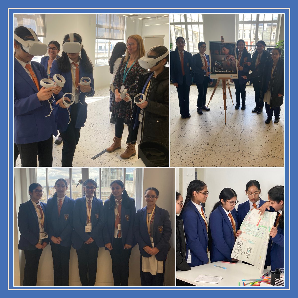 Five of our Year 8 students attended Pearson ‘Be the Future of Tech’ event after their success in the CyberFirst competition with Miss M. Kaur! They explored virtual reality, met tech industry role models, and even designed an eco-friendly app! 

#GirlsInSTEM #FutureTechLeaders