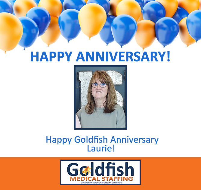 🎉🎉 Happy Goldfish  Anniversary, Laurie! 🎉🎉

Today we’re celebrating Laurie’s incredible journey at Goldfish! 🐟💛 Her hard work and dedication,  we’re lucky to have her on the team! 🌟

Here’s to many more years of success and memories! 🥳 💌