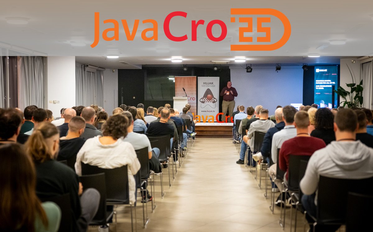 We’re at halfway point for the Call for Speakers, and applications are rolling in! 
If you want to be part of JavaCro’25 conference, Rovinj, Croatia, don’t wait until the last day, submit your talk now!
 2025.javacro.hr/eng/Call-for-S…

#JavaCro25 #CallForSpeakers #JavaConference #Java