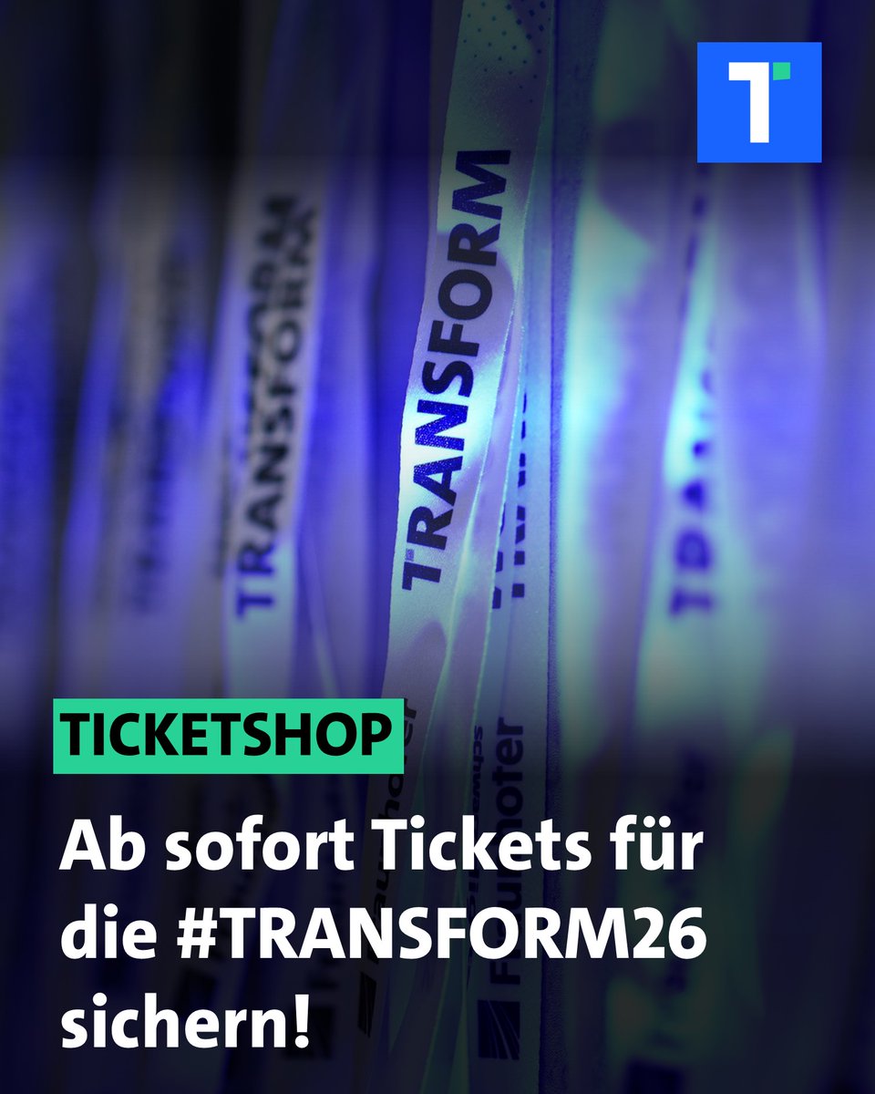 transform_show's tweet image. 🎉 Der Ticketshop für die #TRANSFORM26 ist geöffnet!

Die TRANSFORM ist mehr als nur ein Event – sie ist der zentrale Treffpunkt für alle, die die #DigitaleTransformation aktiv mitgestalten wollen. 

Sichern Sie sich jetzt Ihr Super Early Bird Ticket🐦 👉 transform.show/unsere-tickets