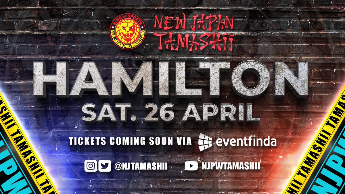 njpwglobal's tweet photo. 🇳🇿🇳🇿🇳🇿🇳🇿🇳🇿
After sellout success in Auckland, 
#njpwTAMASHII is headed to Hamilton April 26!

Stay tuned for more news and ticket details!

@njtamashii https://t.co/ulBden7UPg