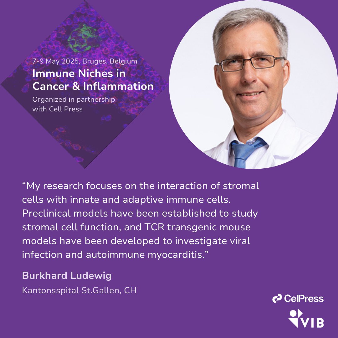 VIBTrainConf's tweet image. #INCI25 is where you will hear Burkhard Ludewig present his latest research on how stromal cells interact with immune cells, using advanced preclinical and TCR transgenic mouse models. Join us for these insights & more: vibbio.tech/3QOtrFc
#cancerbiology #immunology…