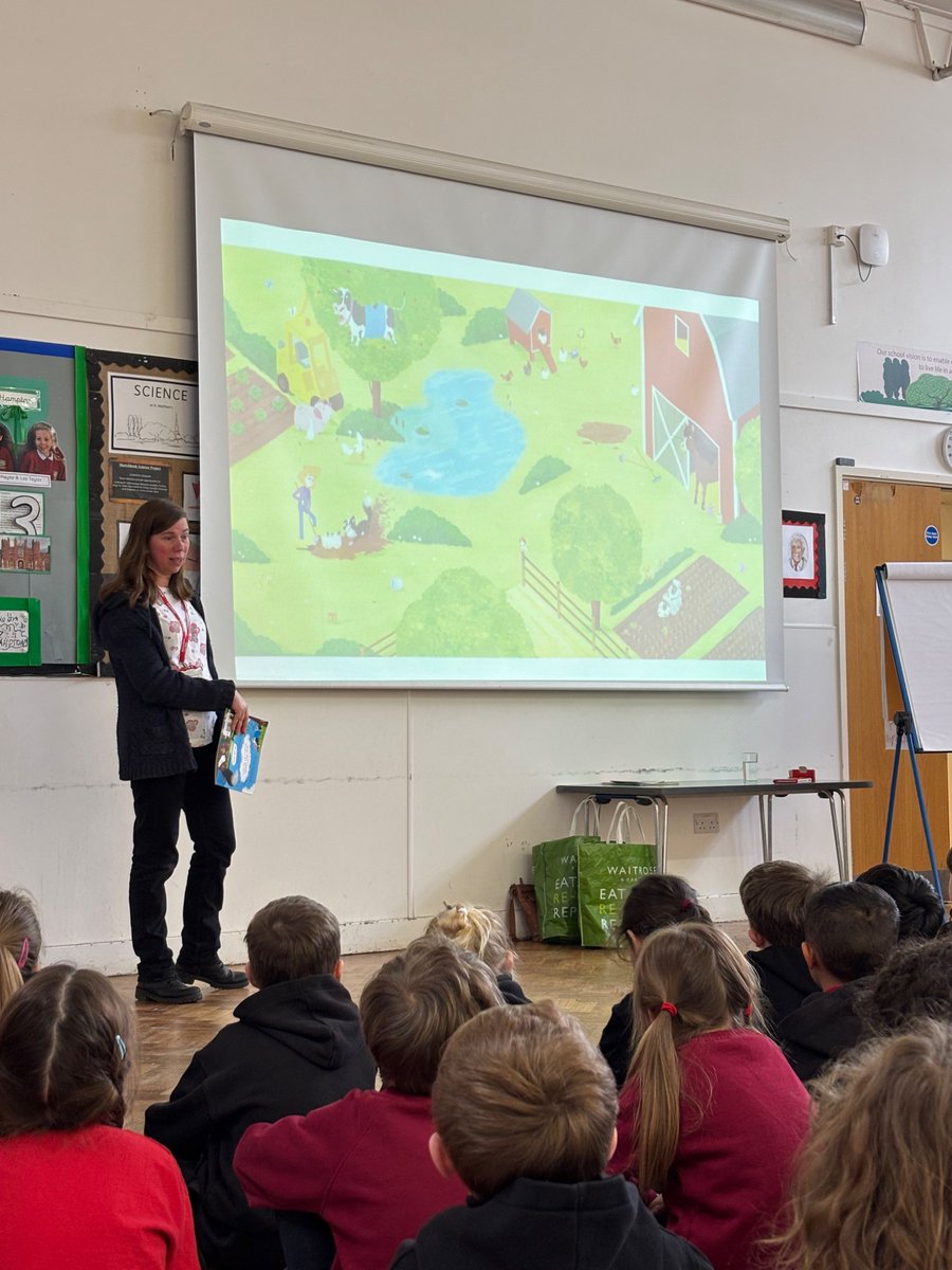 Catherine Cawthorne visited Reception and KS1 to read her new book ‘Oh No Flo!’ It’s all about a confused sheep dog who muddles up her farm jobs! The children then created their own pet and a muddled up job like hoovering the plates; washing up the toilet and cooking the cat!