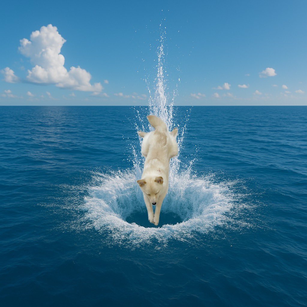 着水が上手いうちの犬