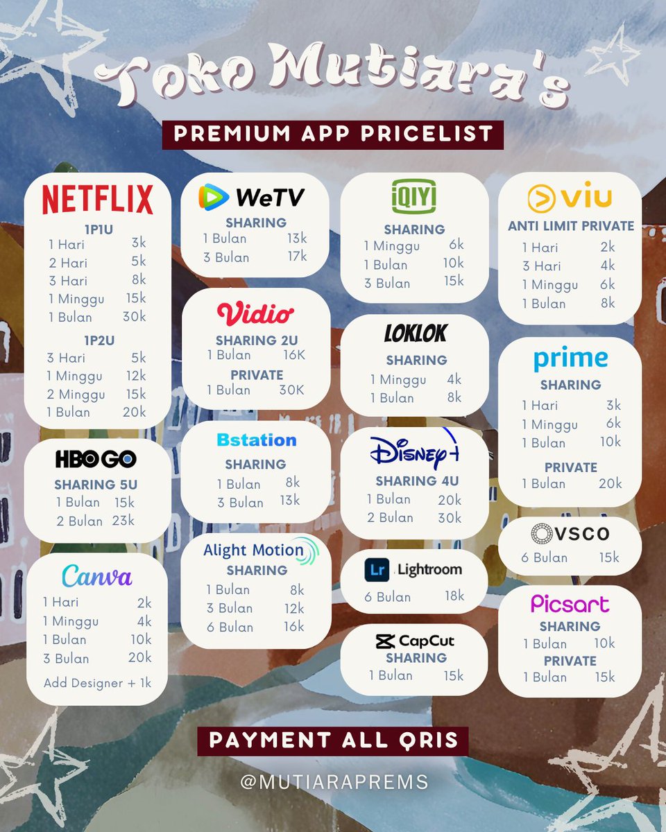 MUTIARAPREMS's tweet photo. Selamat hari raya ! Yang mau nobar bareng keluarga yuk beli aplikasi premium nya di aku ! 💃🏻❣️ fsr on whatsapp (di bio) ☎️

t.  #zonauang #zonajajan  jual beli tawarin apk app pro murah trusted wetv iqiyi viu vidio loklok prime hbo go bstation https://t.co/vStvDsOqmx