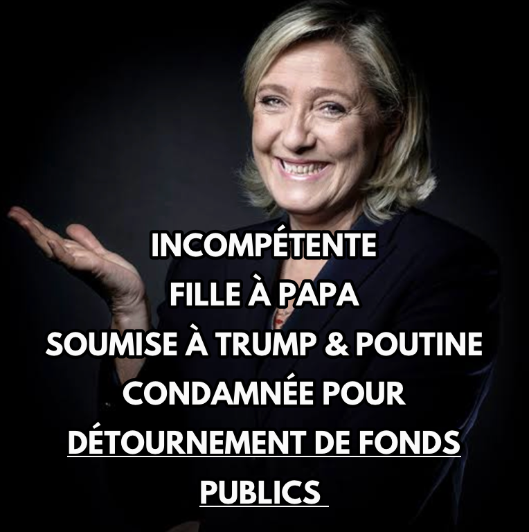 VolodimirZelen1's tweet image. 🚨 Marine Le Pen est déclarée COUPABLE de détournements de fonds publics à hauteur de 474 000 euros ! C'est ÉNORME ! Le tribunal va bientôt se prononcer sur son éligibilité. Personnellement, ma position est simple : les pourris EN PRISON !
