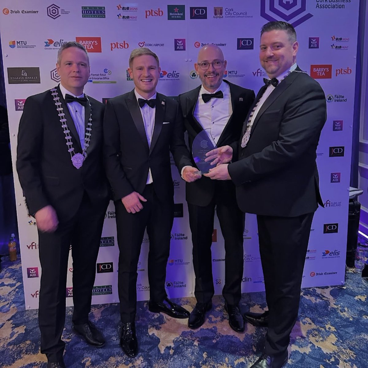 We are thrilled to have been awarded Best Cork Hotel at the <a href="/CBA_cork/">CBA Cork</a> Business of the Year Awards 2025 over the weekend! A huge thank you to everyone and congratulations to all finalists and winners on the night. Well done to all involved in such a fantastic evening!