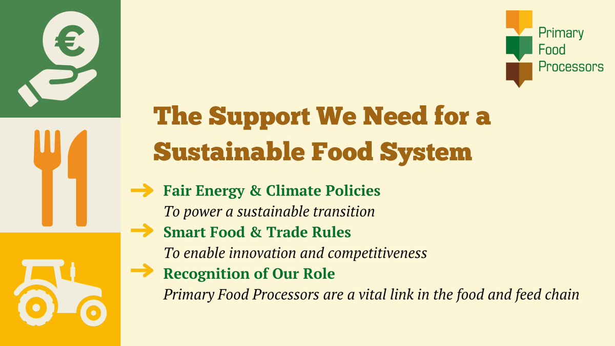 🚜EU food needs strong policy support!

#PFPs call for:
 ✅ Fair energy &amp; climate policies 🌍
 ✅ Balanced food &amp; trade regulations ⚖️
 ✅ Recognition of our role in the food system♻️

📖 More👉bit.ly/4fKWTGj

#FoodSecurity   #PolicyForChange #FutureOfFood