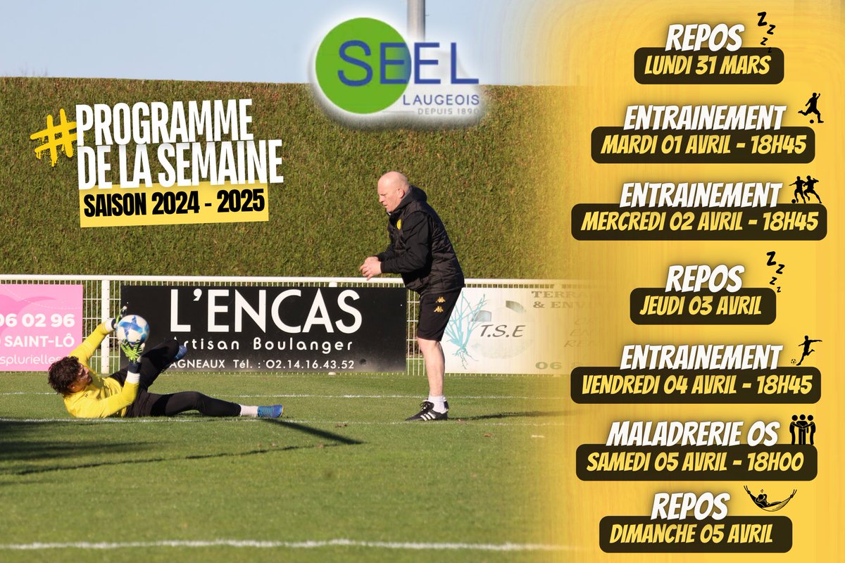 📲 | Un 👀 sur le Classement de 𝗥𝗘́𝗚𝗜𝗢𝗡𝗔𝗟 𝟭 avec la Ligue de Football de Normandie.

🤝 | Notre partenaire la 𝗦𝗘𝗘𝗟 𝗟𝗔𝗨𝗚𝗘𝗢𝗜𝗦 vous présente le 𝗣𝗥𝗢𝗚𝗥𝗔𝗠𝗠𝗘 𝗗𝗘 𝗟𝗔 𝗦𝗘𝗠𝗔𝗜𝗡𝗘.

#teamastd | #trouville | #deauville | #régional1 | #partenaire