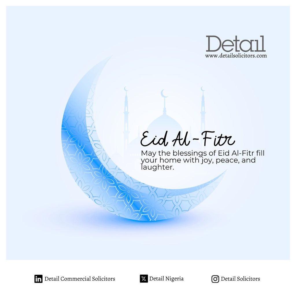 We extend our heartfelt wishes for a joyous Eid Al-Fitr. May this Eid bring peace, prosperity, and happiness to you and your loved ones.

Eid Mubarak from all of us at DETAIL!  

#eid #eidmubarak❤️ #eidulfitr #fitr