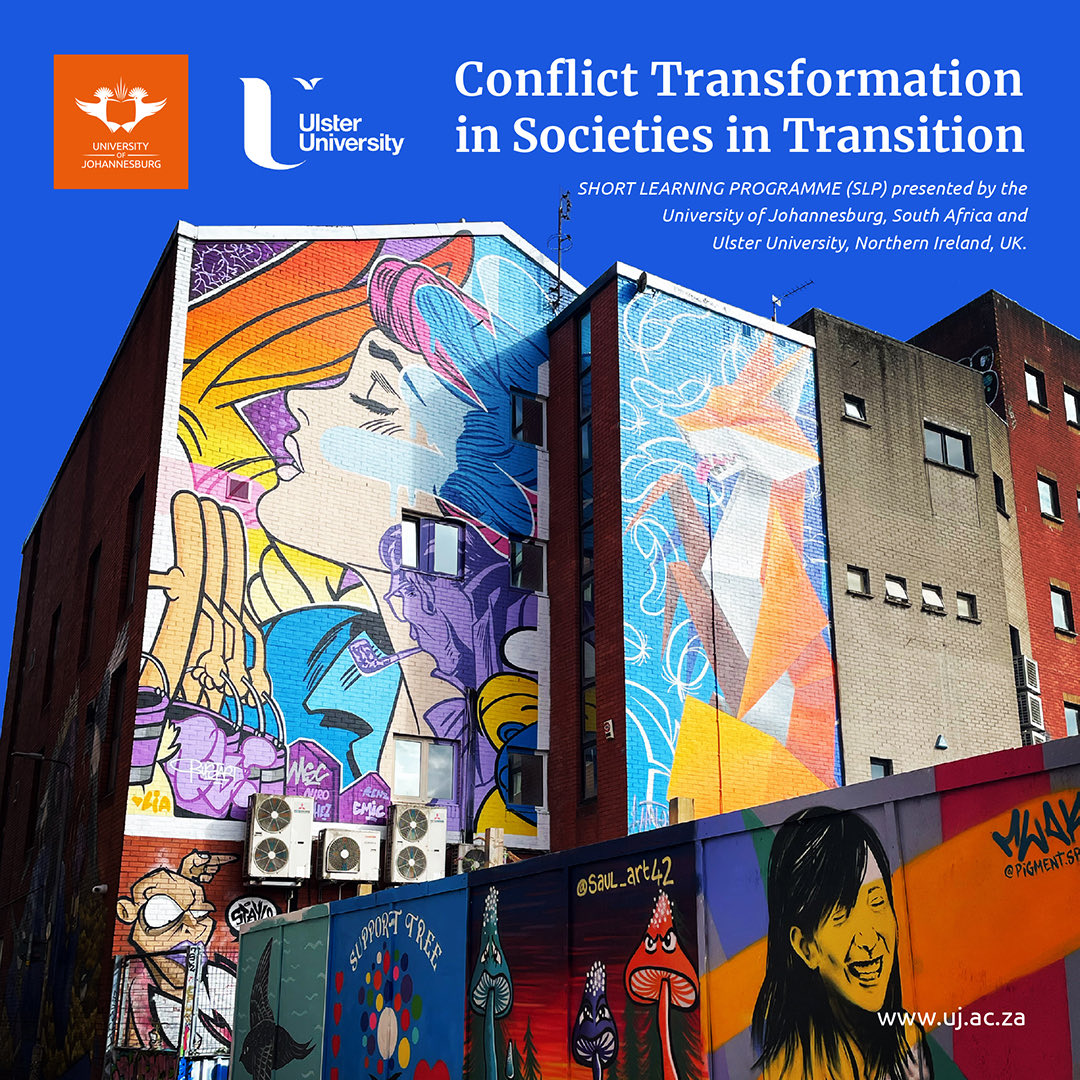 Still time to sign up for our online Short Learning Programme on "Conflict Transformation in Societies in Transition" with the University of Johannesburg and Ulster University (INCORE). DM us for questions.  uj.ac.za/university-cou…