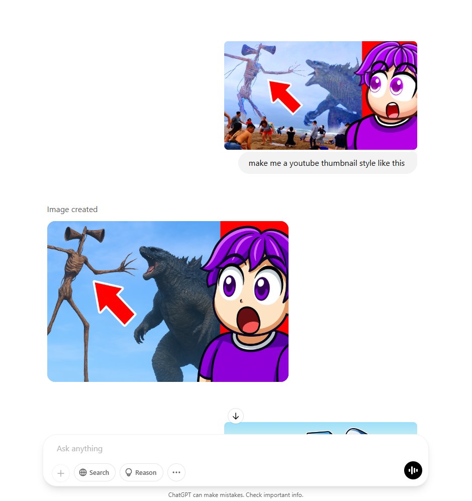 ilogicolfn's tweet image. ChatGPT 4o can now generate fully usable Roblox and Minecraft thumbnails keen to see how this tech upgrades