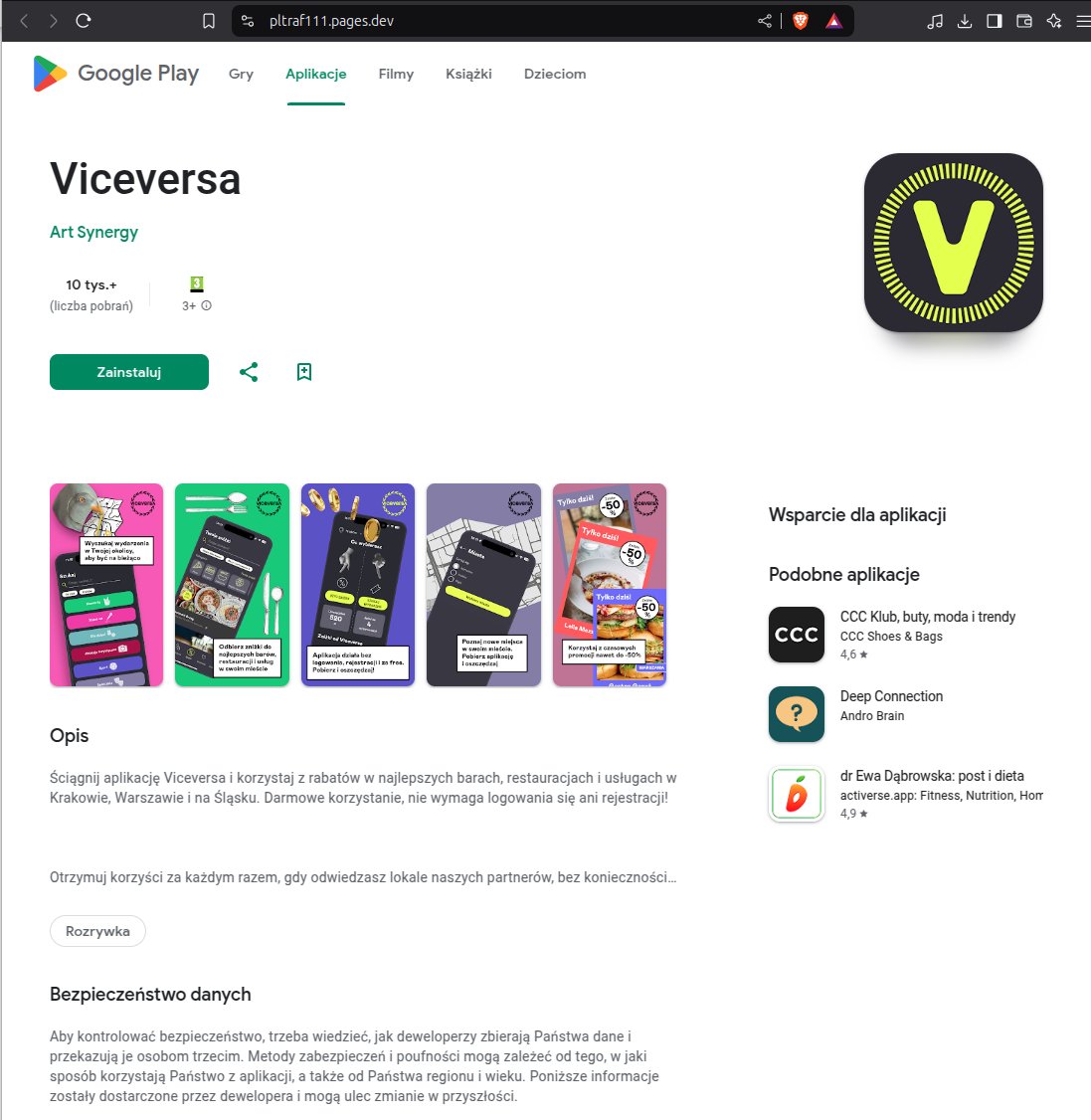 alberto__segura's tweet image. #Spynote campaign targeting Poland
Distribution with a fake website looking like the Google Play: https://pltraf111.pages[.]dev/
hash: 71351a9013e7cfbe959d1ea78d1f7bf4bc2cb08a5716725c8434a911149099f3
C2: 45.88.79.231:7771
