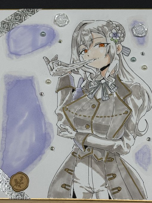 色紙一つでけた、手袋食べるユカリ様 