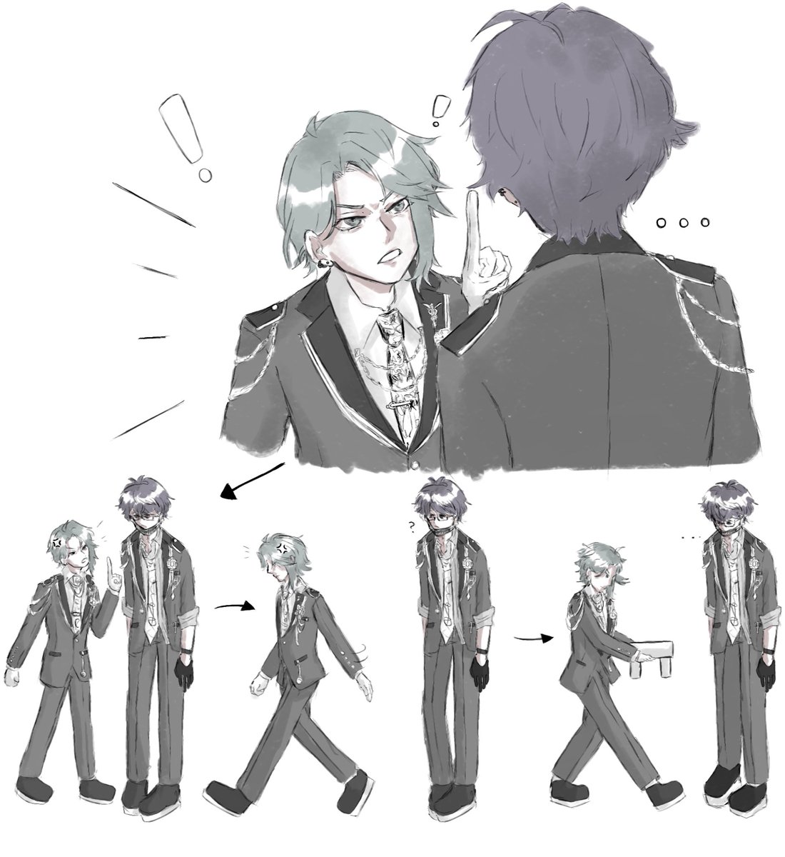 keyritine's tweet photo. yuri probably has to look up at jiro while nagging at him, a friend suggested sometimes maybe he’ll even drag a stool in
#tkdb #tokyodebunker #jirokirisaki #yuriisami https://t.co/STqHAWwtEk