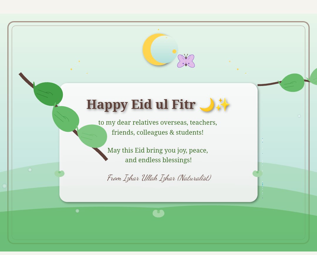 Happy Eid to all of You! 🍃