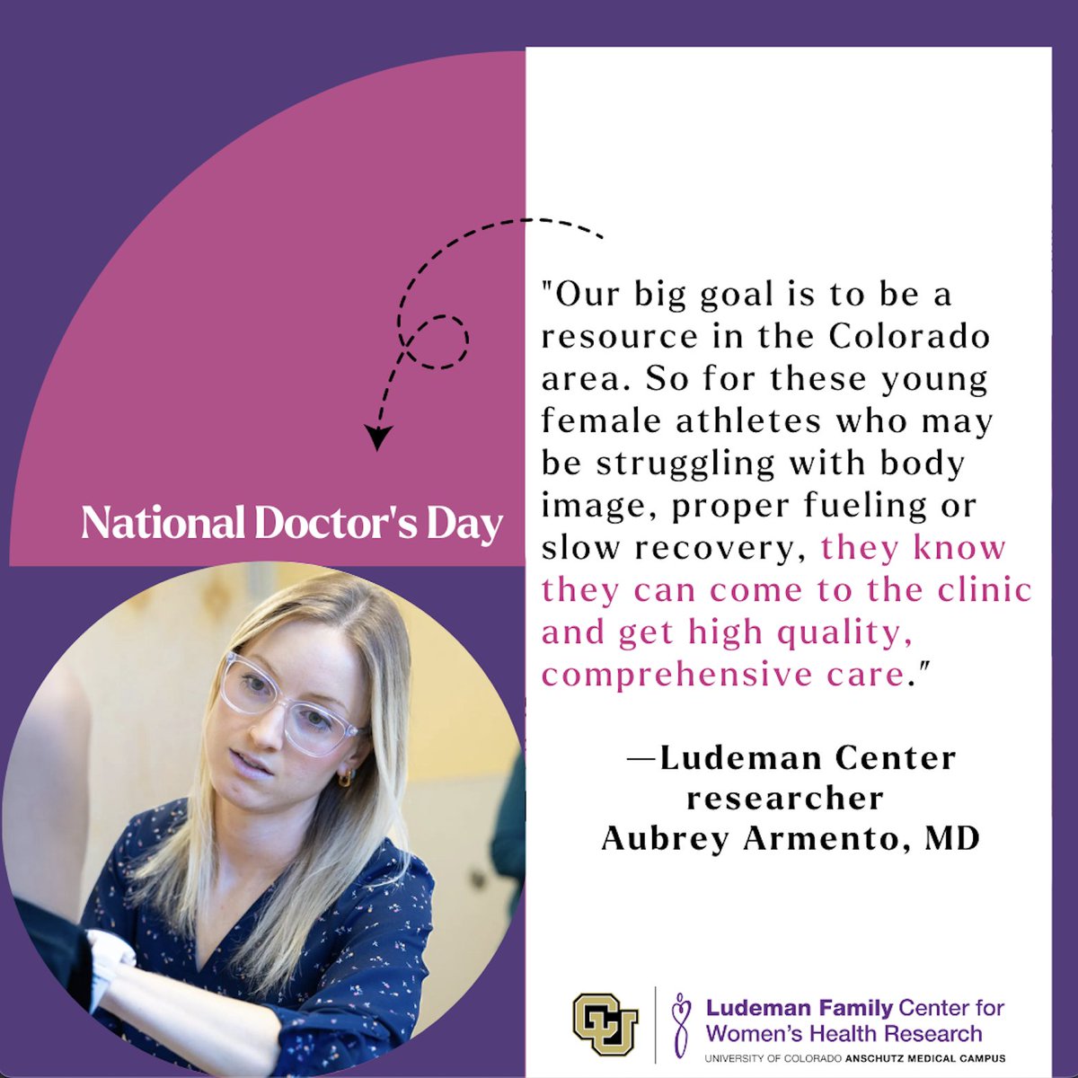 Ludeman Center (@ludemancenter) on Twitter photo For #NationalDoctorsDay, we turn towards our forward-thinking Ludeman Center physicians and researchers, including assistant professor of orthopedics at <a href="/CUAnschutz/">CU Anschutz Medical Campus</a> and Medical Director of the CHCO Running Athlete Clinic, Aubrey Armento, MD.
coloradocommunitymedia.com/2025/03/19/chi… For #NationalDoctorsDay, we turn towards our forward-thinking Ludeman Center physicians and researchers, including assistant professor of orthopedics at <a href="/CUAnschutz/">CU Anschutz Medical Campus</a> and Medical Director of the CHCO Running Athlete Clinic, Aubrey Armento, MD.
coloradocommunitymedia.com/2025/03/19/chi…