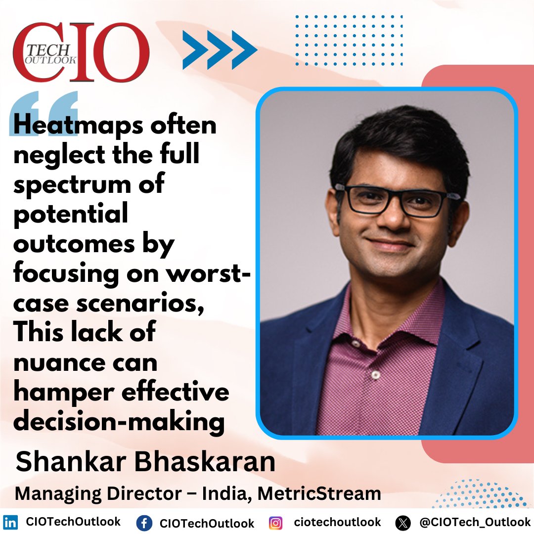 CIOTech_Outlook's tweet image. How to Make Risk Heatmaps More Effective

Shankar Bhaskaran, Managing Director – India, @MetricStream 

Read More: lnkd.in/dpF2tU4T

#financialservices #QualityManagementsolutions #automotiveindustries #foodandbeverages #riskmanagement #technologicaladvancements