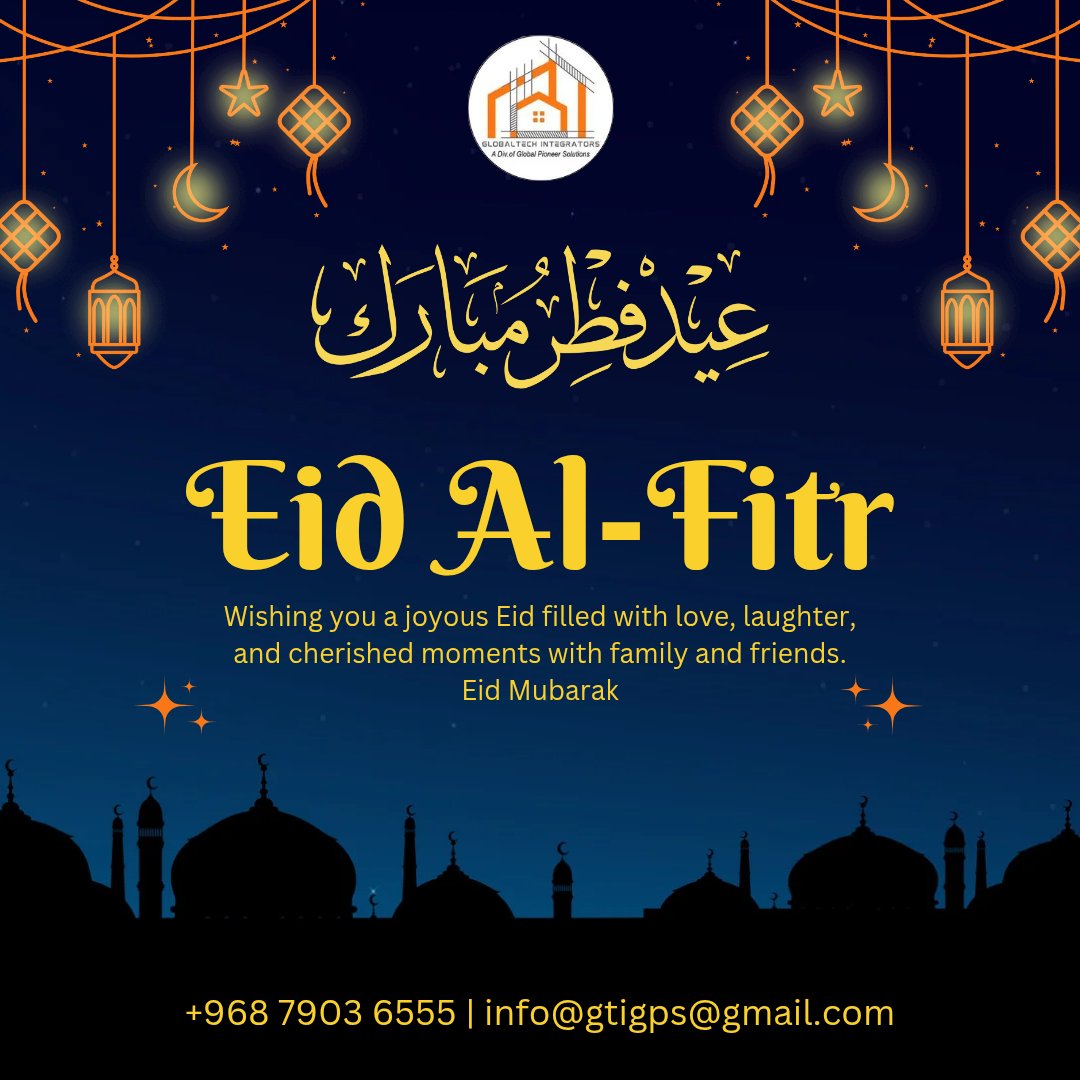 GTIntegrators's tweet photo. ✨ Eid Mubarak from all of us at GTI Designs! ✨ May this special day bring you joy, peace, and countless blessings. Wishing you and your loved ones a beautiful celebration filled with love and happiness! ❤️🌙 #EidMubarak #GTIDesigns #BlessingsAndJoy https://t.co/nmro2LnKcM