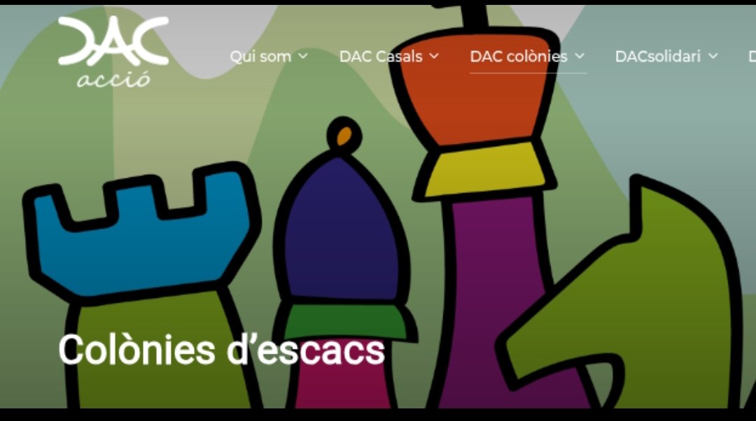 Colònies d'Escacs d'Estiu del 13 Juliol al 19!! #DACacció  Activitats vàries: escacs,  excursions, piscina, esports...dacaccio.org/colonies-desca… <a href="/ariadnaplanas/">Ariadna Planas</a> <a href="/EloiNortes/">Eloi Nortes</a> <a href="/jordi_p35/">Jordi Pérez</a> <a href="/davidbernaltbn/">David Bernal López</a> <a href="/escacs_cat/">Federació Catalana d'Escacs</a> <a href="/GerundaFC/">GerundaFC</a> <a href="/pazvila69/">Silvia Paz</a> #casaparecoll Reserva plaça! Límit 50 places!