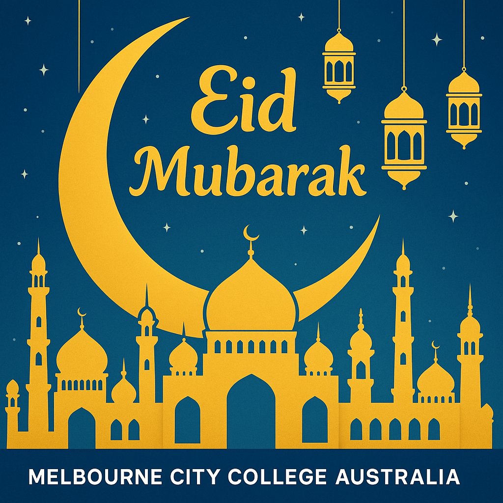 melbcitycollege's tweet photo. Sending you warm wishes on Eid al-Fitr. May your days be filled with love and joy https://t.co/A8SofUr4dn