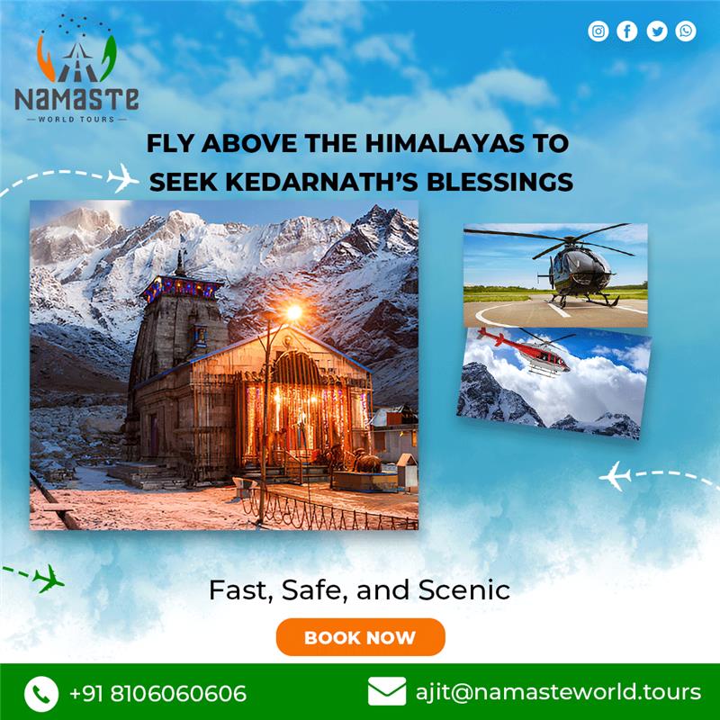 namastew_tours's tweet photo. Soar above the Himalayas, embrace a scenic helicopter ride, and seek Kedarnath’s blessings effortlessly.

Call us @+91-8106060606 | Email : ajit@namasteworld.tours

Book Your Next Trip Here : https://t.co/rq7KGmkIaf

#Kedarnath #KedarnathYatra #HelicopterRide #ChardhamYatra https://t.co/G27IzjD5My