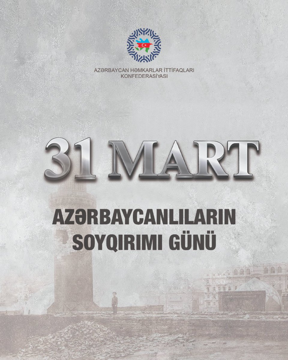 1918-ci ilin martında azərbaycanlılara qarşı törədilmiş soyqırım qurbanlarının xatirəsini dərin ehtiramla yad edirik.