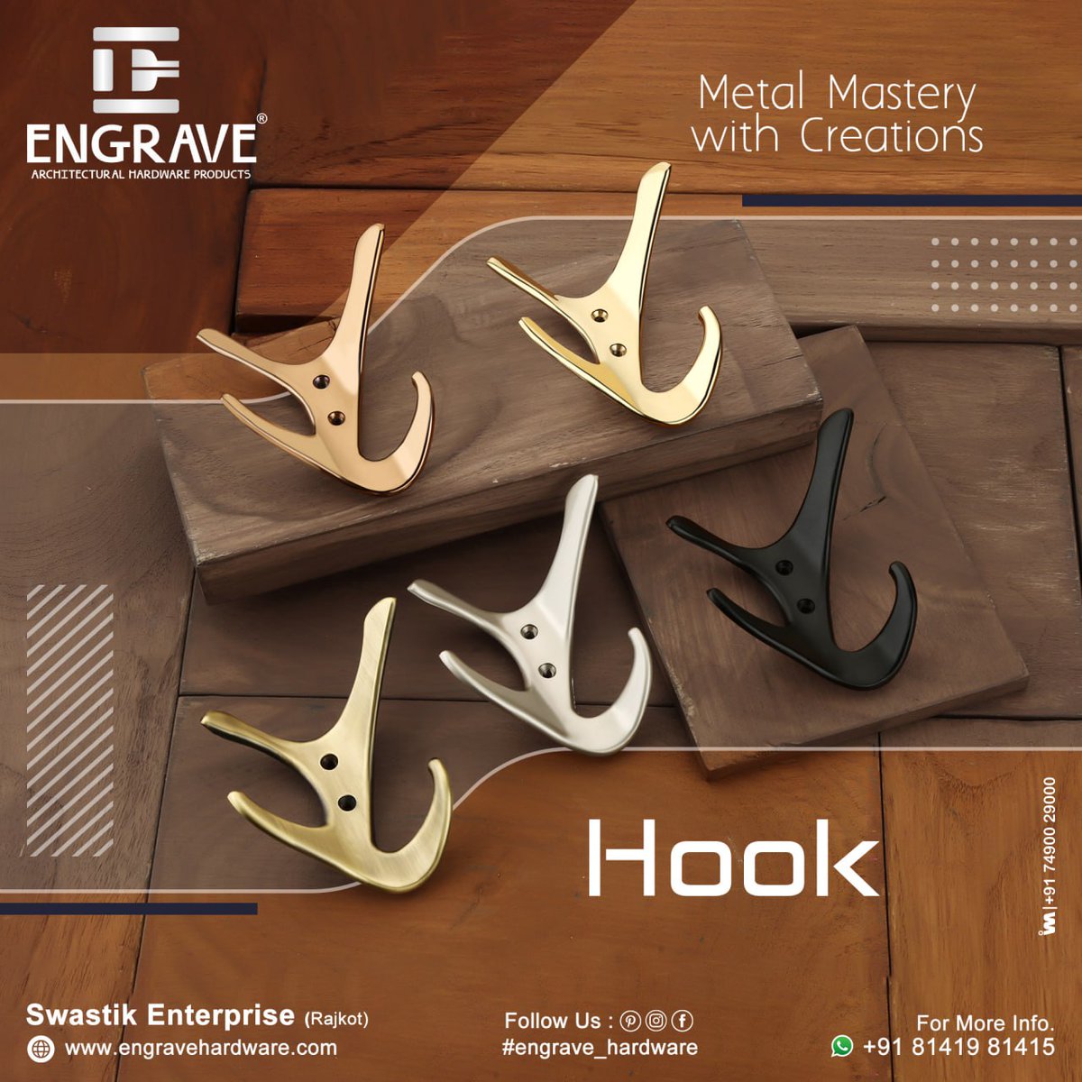 ibais_hardware's tweet image. SWASTIK ENTERPRISE (RAJKOT)

For enquiry via WhatsApp click:
ibais.biz/8141981415

Customer Care No. - 81419 81415
Mr. Maheshbhai Akbari - 98245 35435
#hookhardware #hardwarefitting #drawerhook #furniturehardware #hardwarefittings 
.
@ibais_hardware