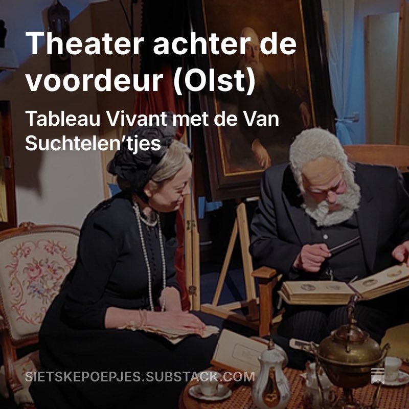 Samen met mijn voorganger-als-burgemeester Ton Strien mocht ik een huiselijk tafereel van omstreeks 1850 uitbeelden

open.substack.com/pub/sietskepoe…