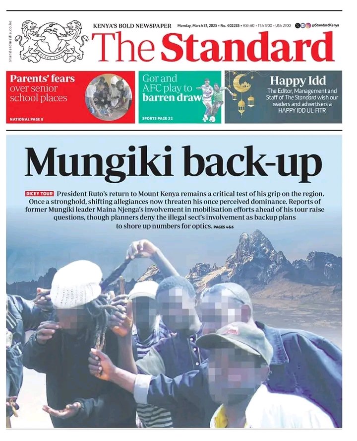 254thinker's tweet image. Good Morning kenyans; Today's bold headlines on the local dailies

#Onyonka
#Mugiki
#Muruki
#OccupyStateHouse