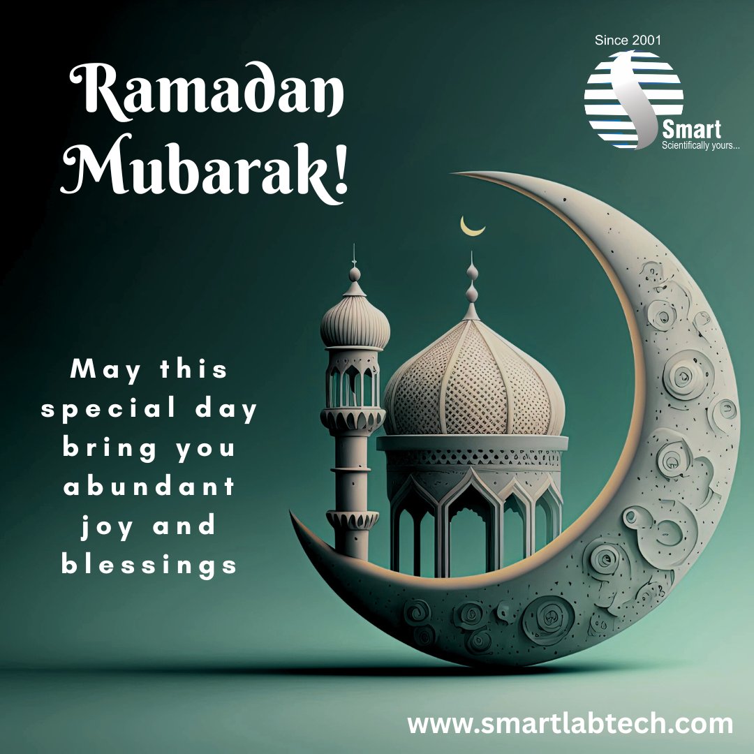 SmartLabTech2's tweet image. 🌙✨ Smart Labtech wishes you a blessed Ramzan! ✨🌙
May this holy month bring peace, joy, and prosperity to you and your loved ones. Let's embrace the spirit of reflection, compassion, and kindness.
Ramzan Mubarak from all of us at Smart Labtech! 💫#RamzanMubarak #SmartLabtech